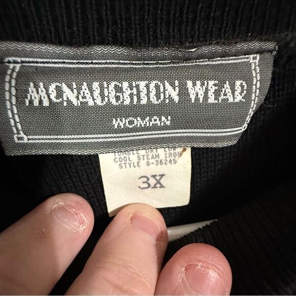 Monarch Wear Black Sweater with Button Detail - Picture 3 of 4